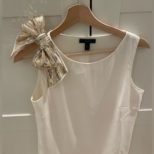 JCrew Sleevless Bow Holiday Top (Size 0)
